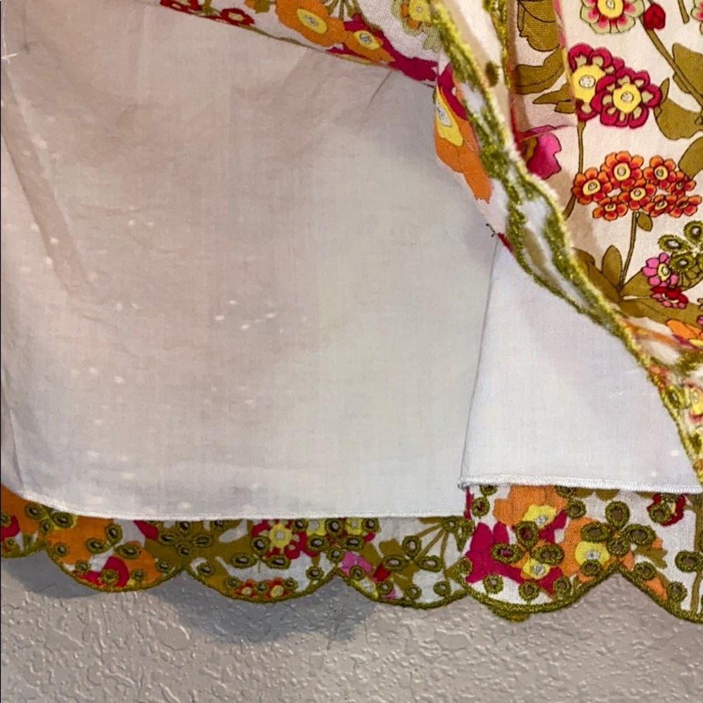Cream Orange Green Pink J.Jill Size S Midi Skirt - Picture 4 of 4
